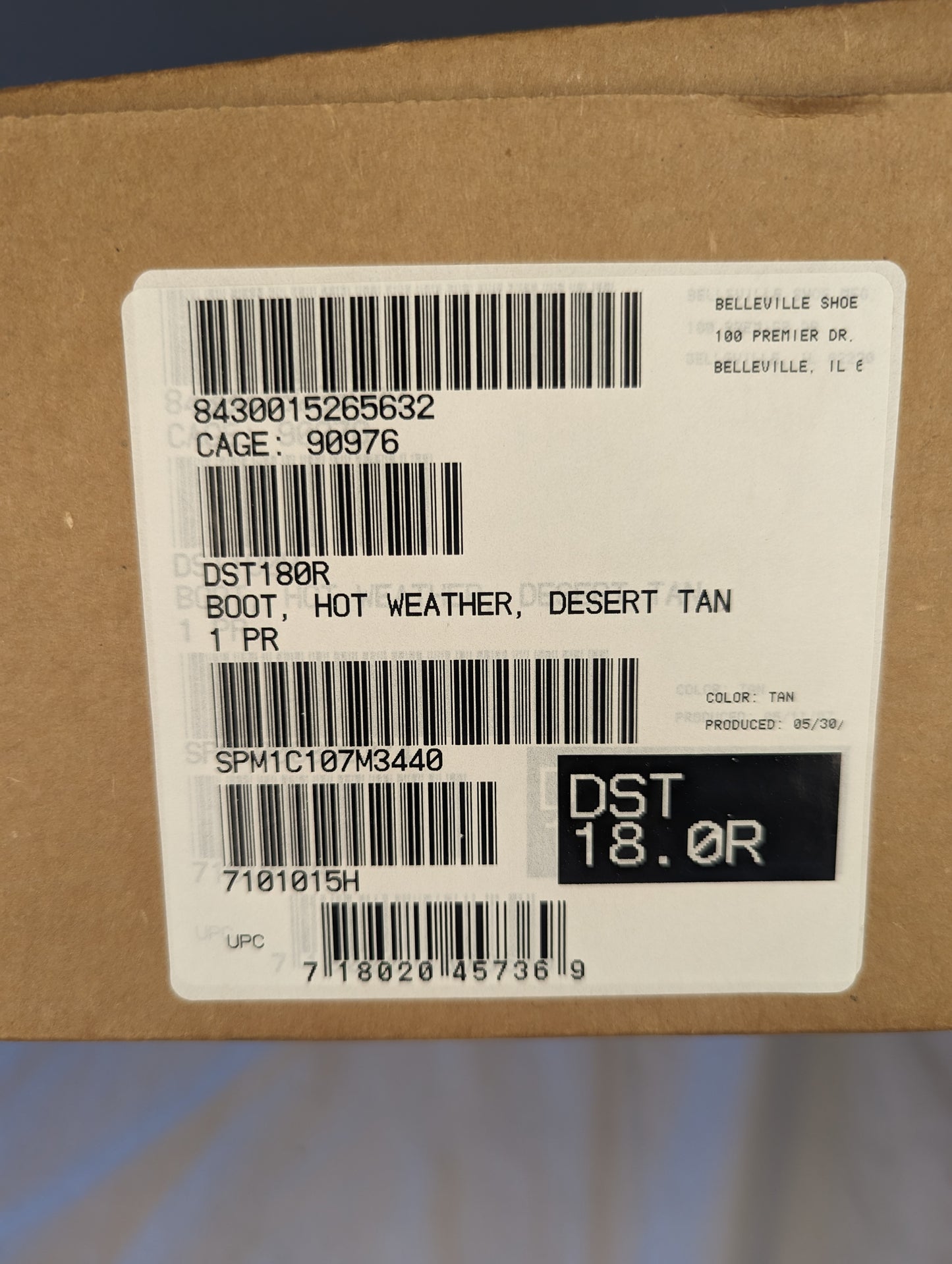 Belleville Hot Weather 18R - NEW