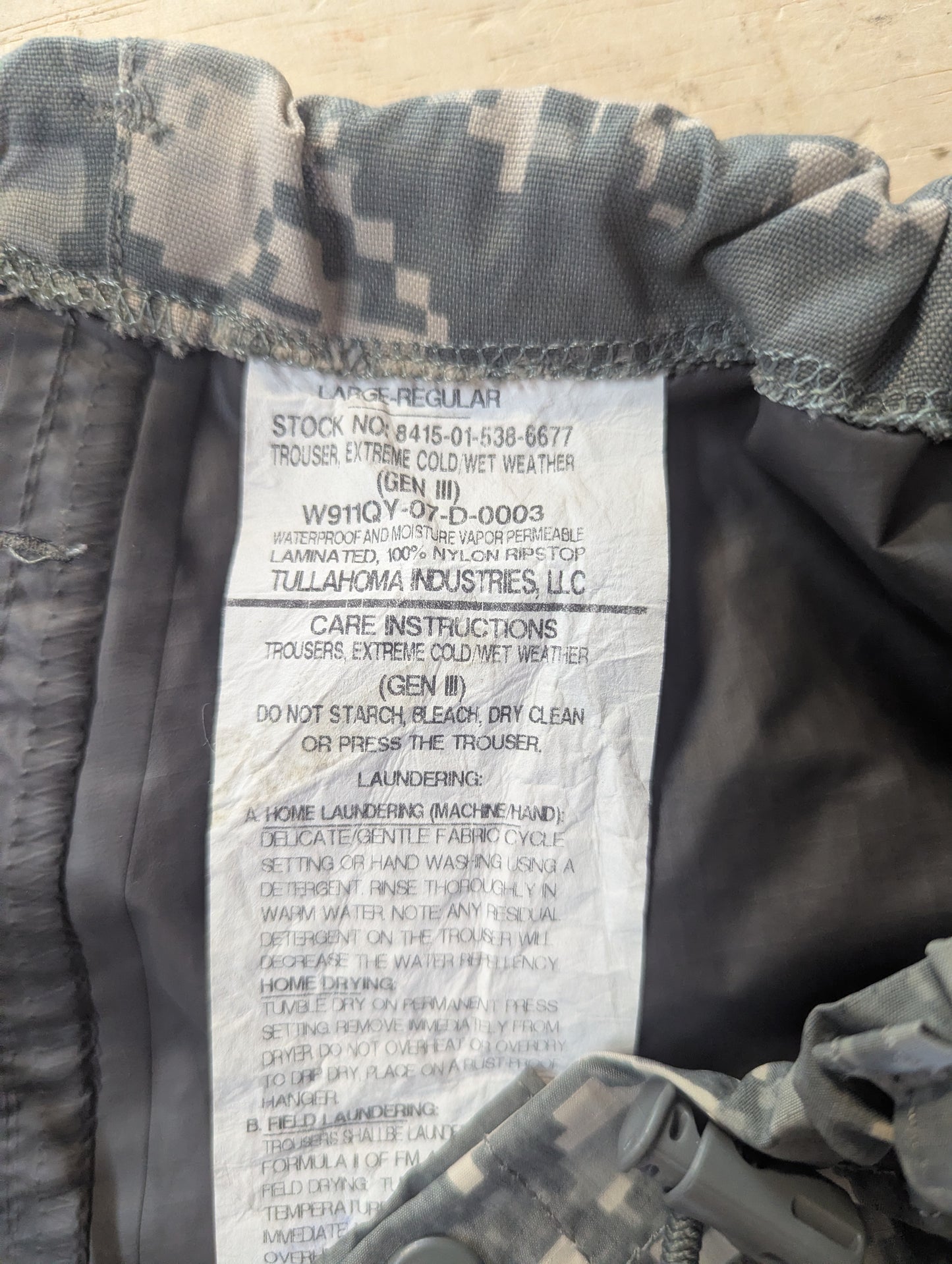 Extreme Cold Wet Weather Trousers - UCP