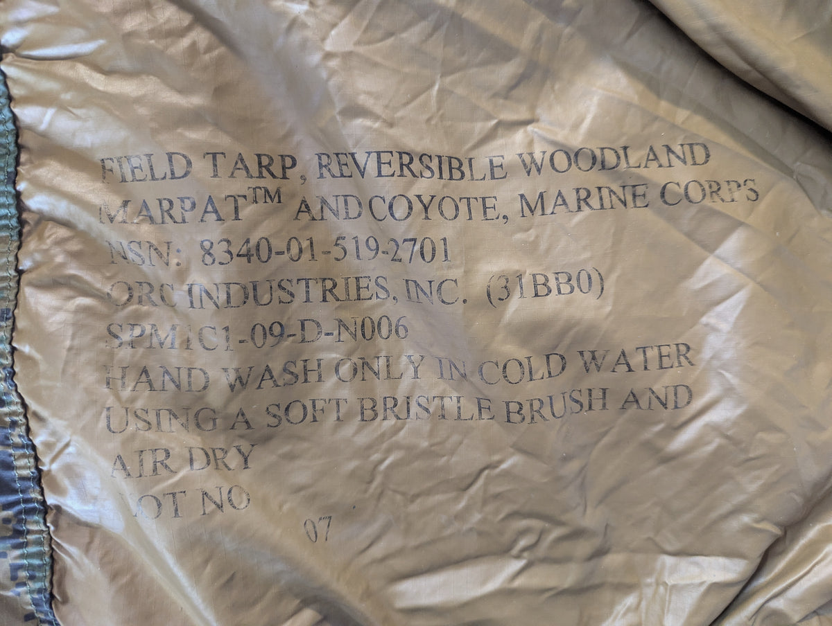 USMC Field Tarp - Reversible MARPAT and COYOTE