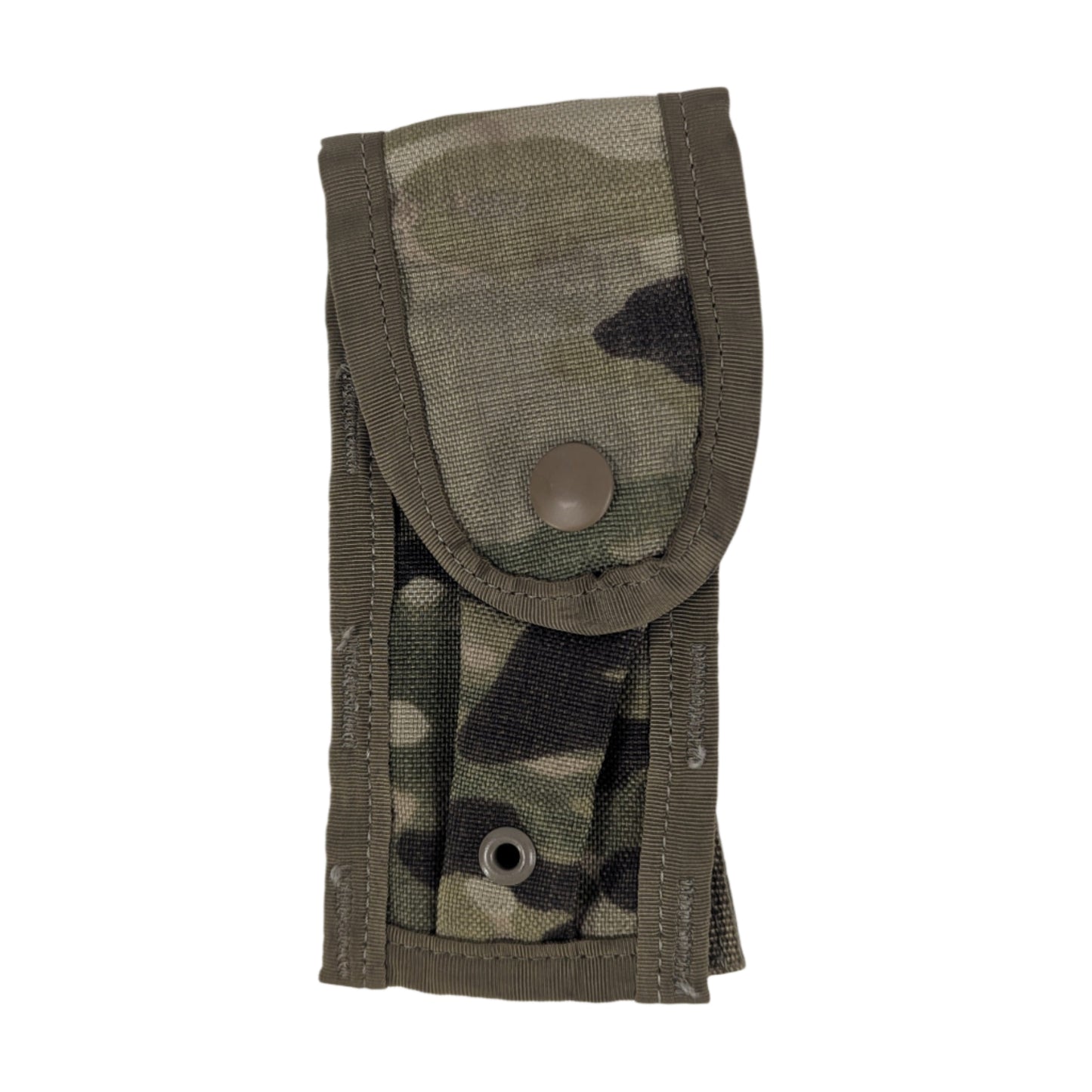 US Military Surplus 9MM Single Mag Pouch Front View on a white background.
