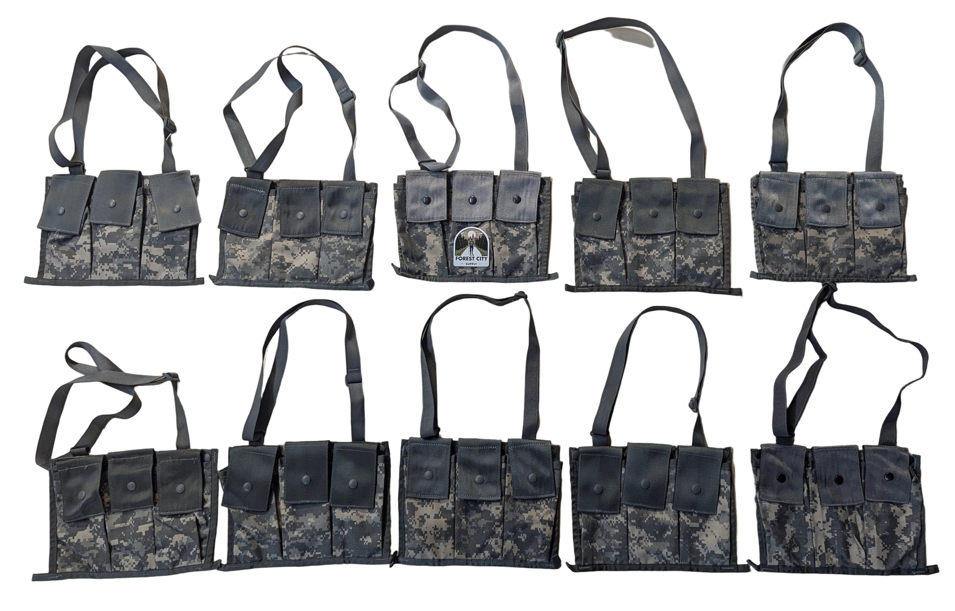 10 pack of bandoleers on a white background
