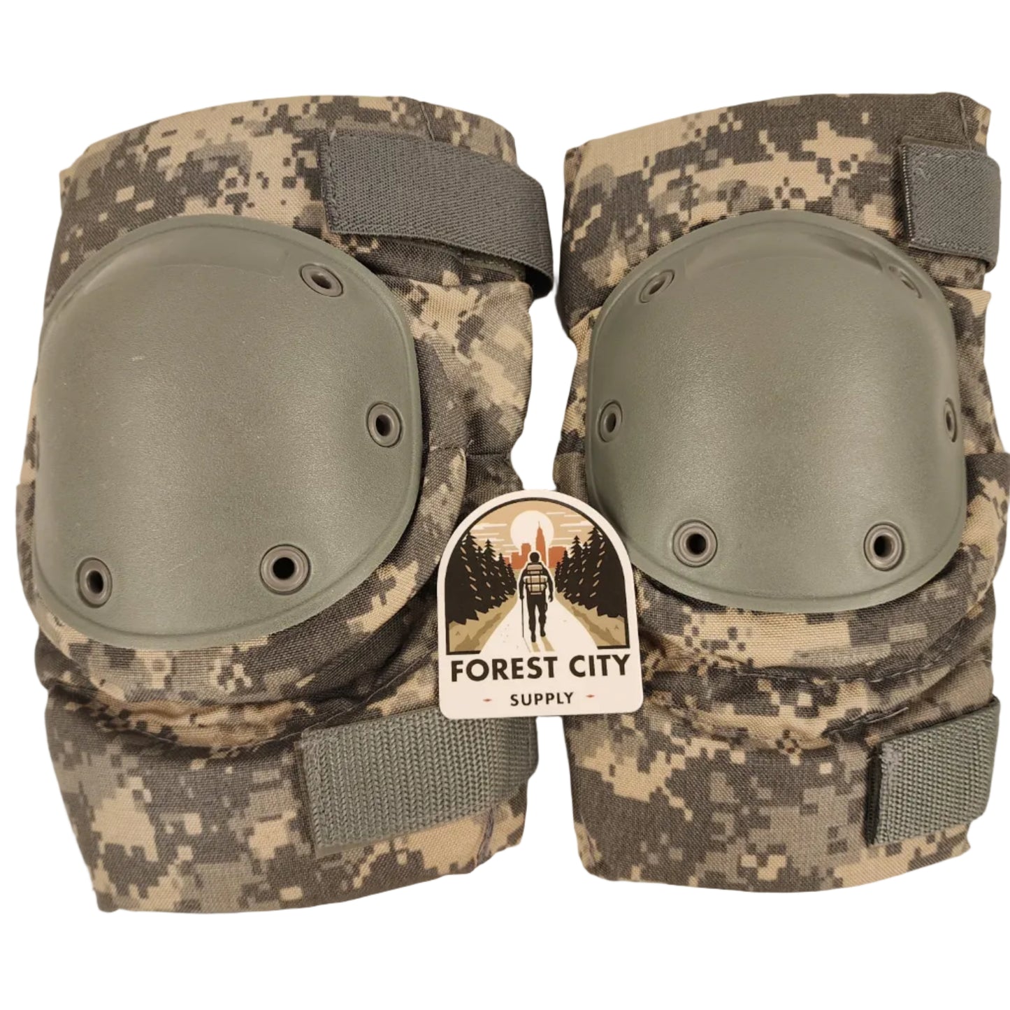 UCP tactical knee pad set on white background