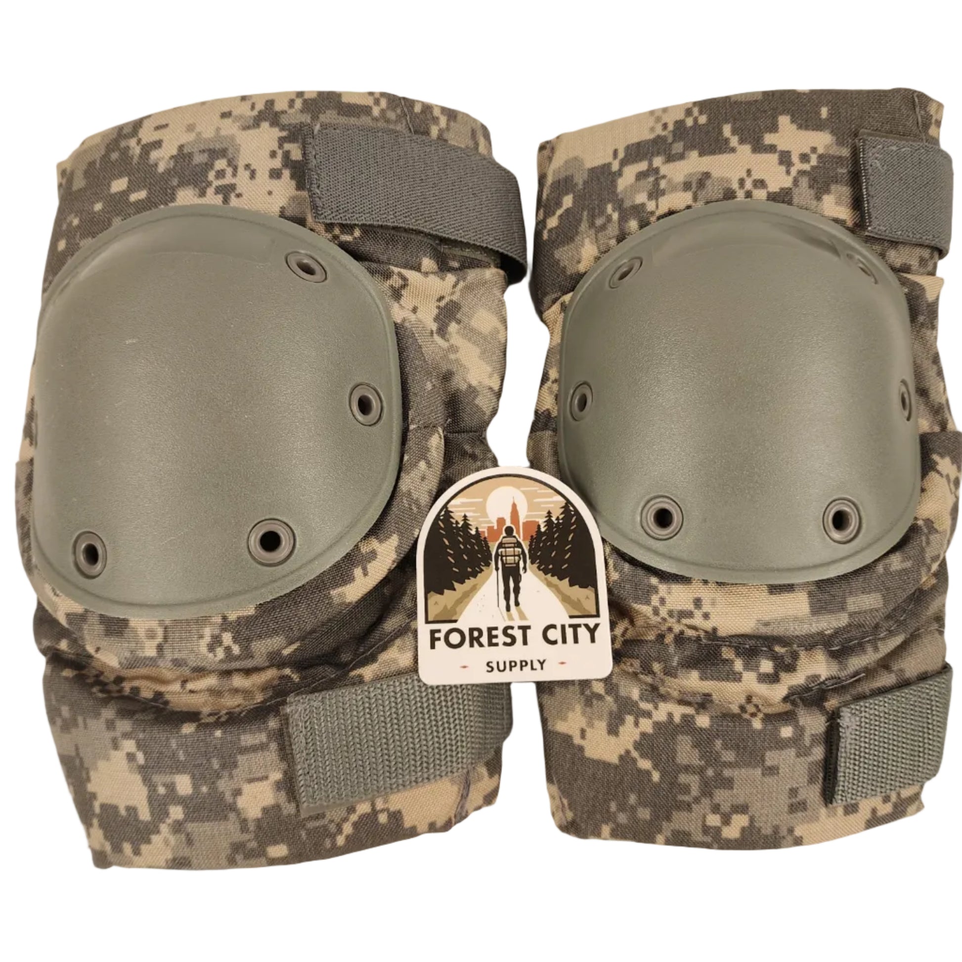 UCP tactical knee pad set on white background