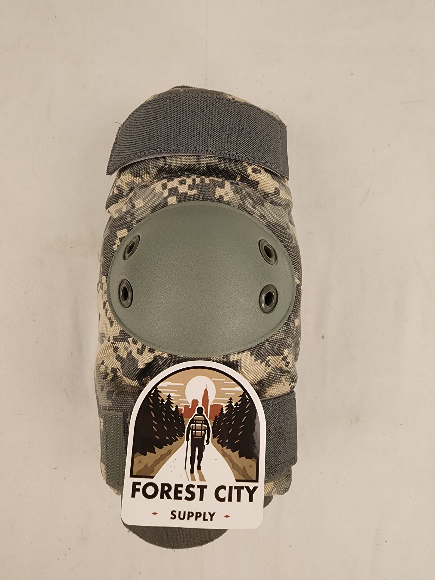 Tactical UCP/ACU camo elbow pads on a white background