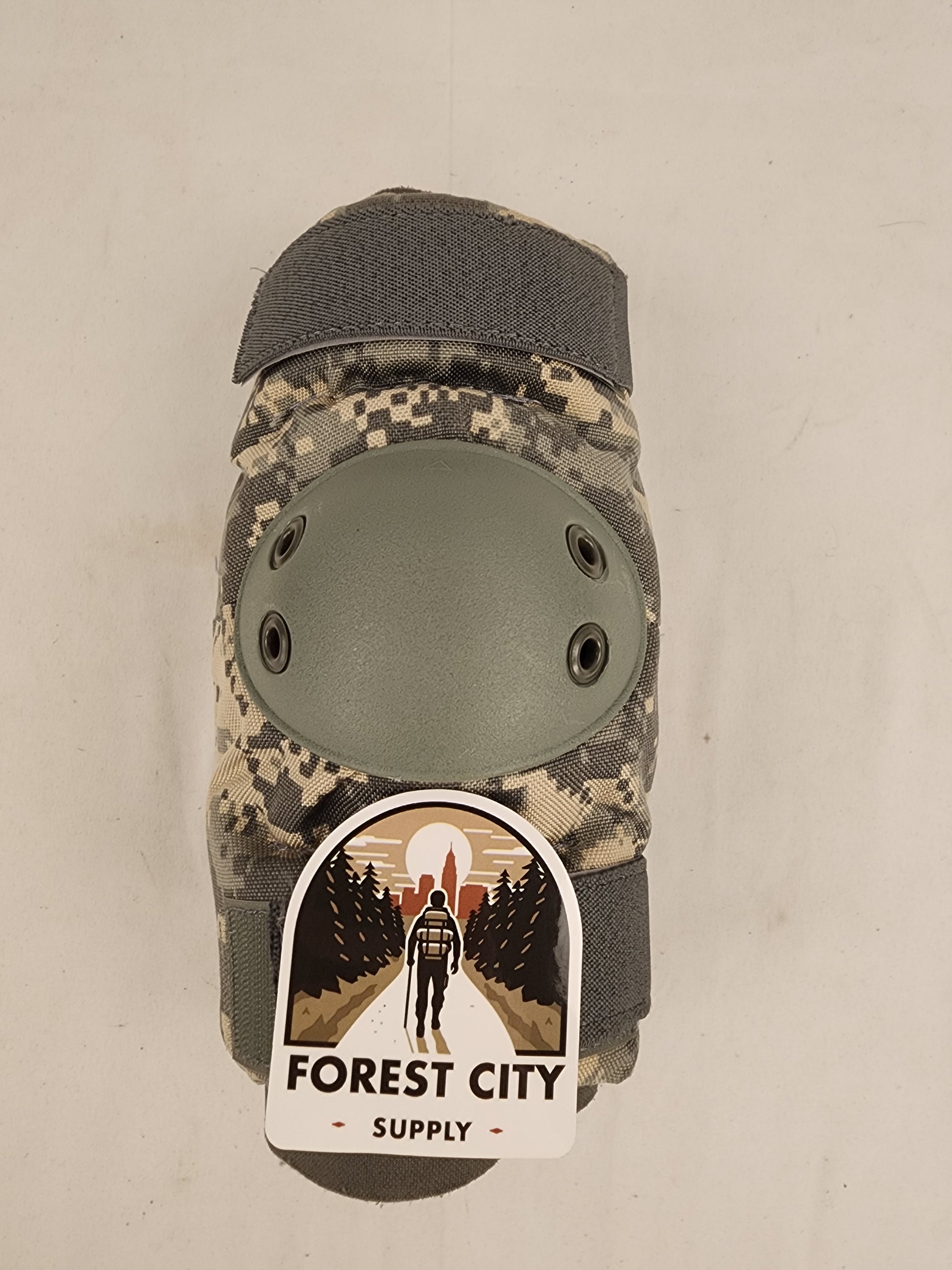 Tactical UCP/ACU camo elbow pads on a white background