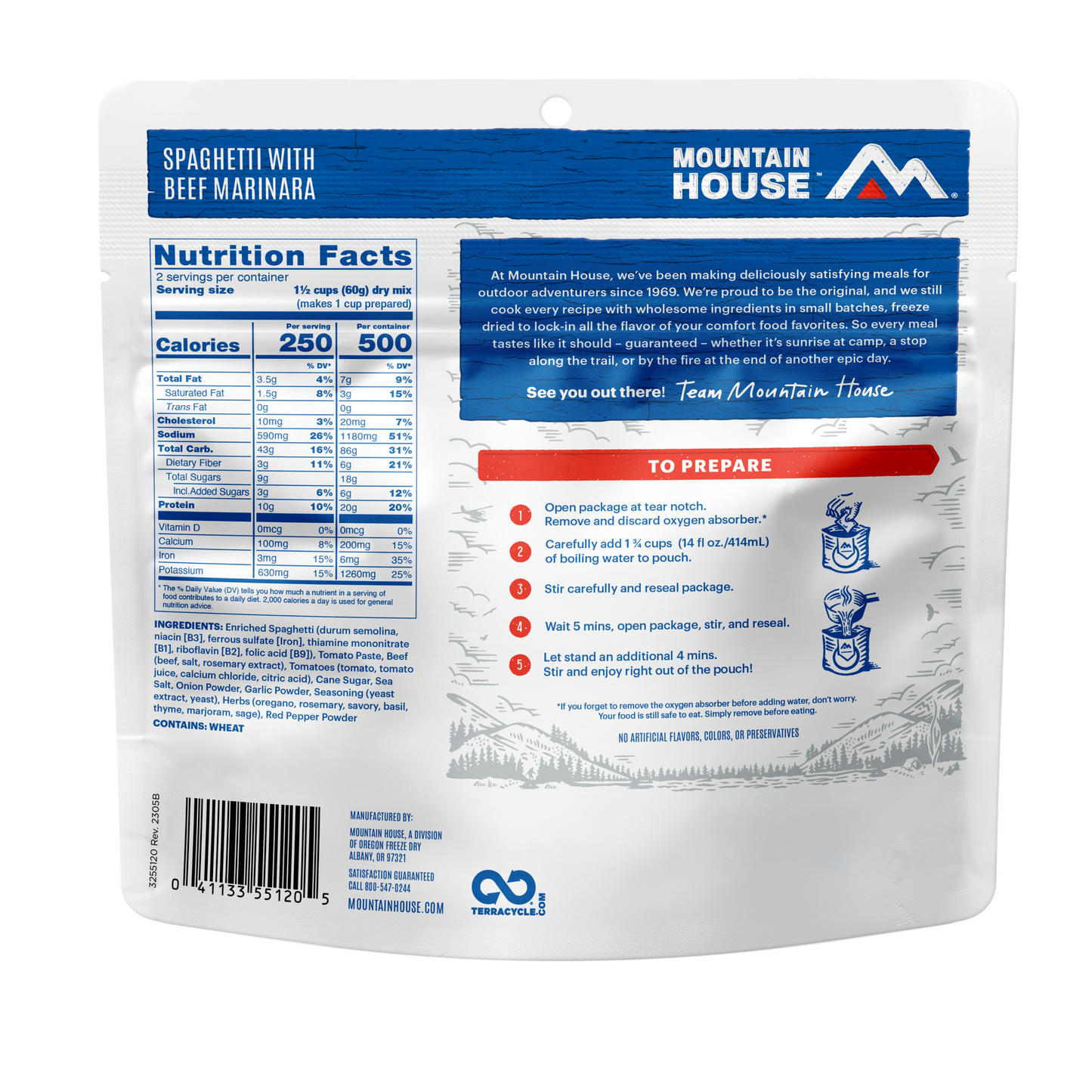 Mountain House Adventure Meal Freeze Dried Food - Entrees