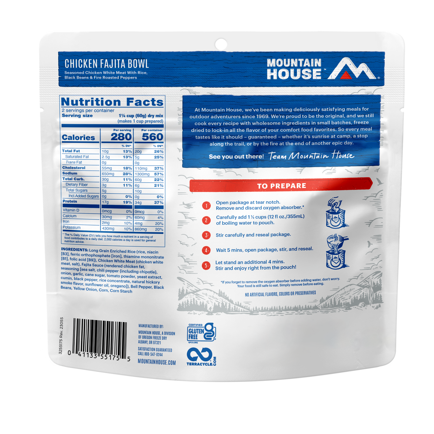 Mountain House Adventure Meal Freeze Dried Food - Entrees