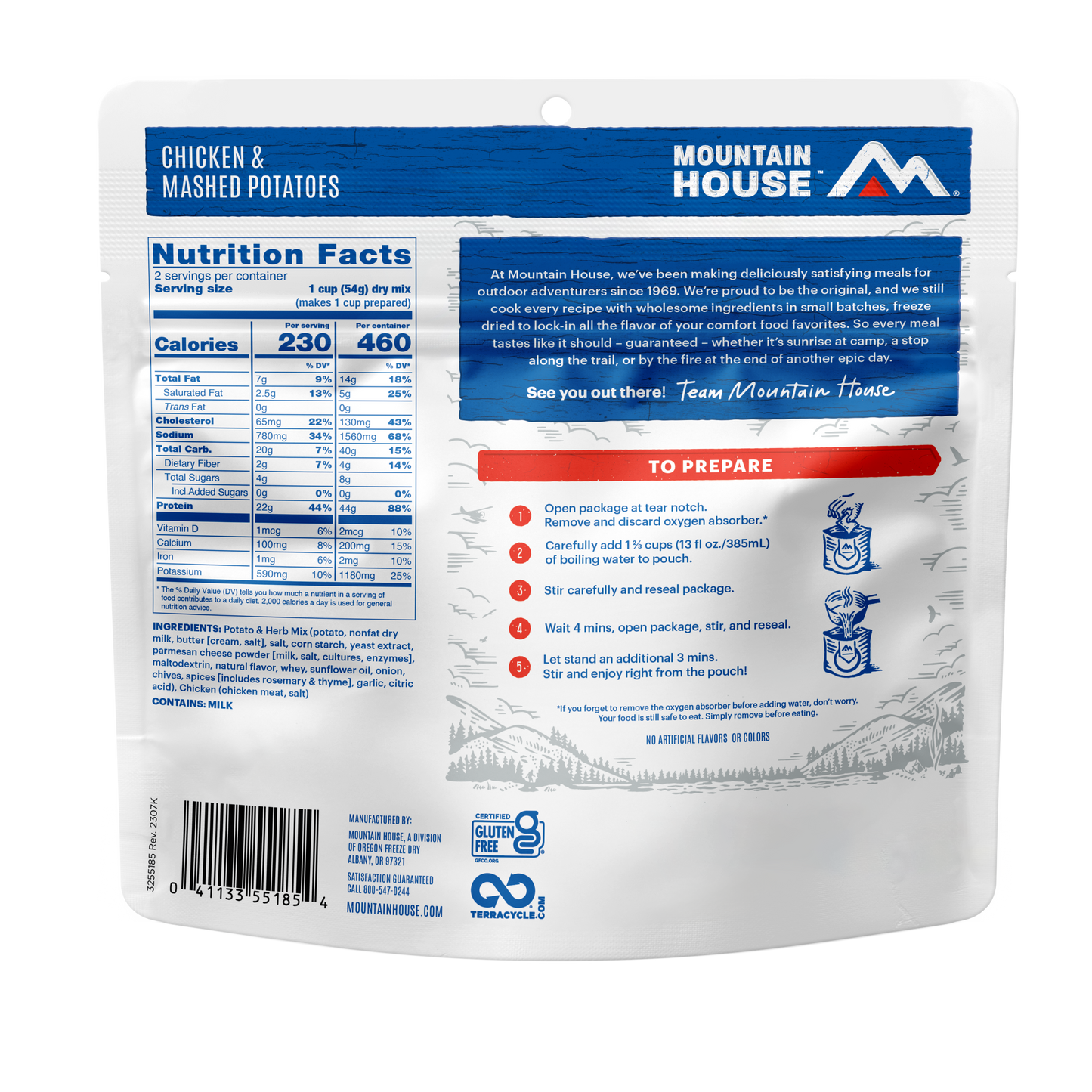 Mountain House Adventure Meal Freeze Dried Food - Entrees