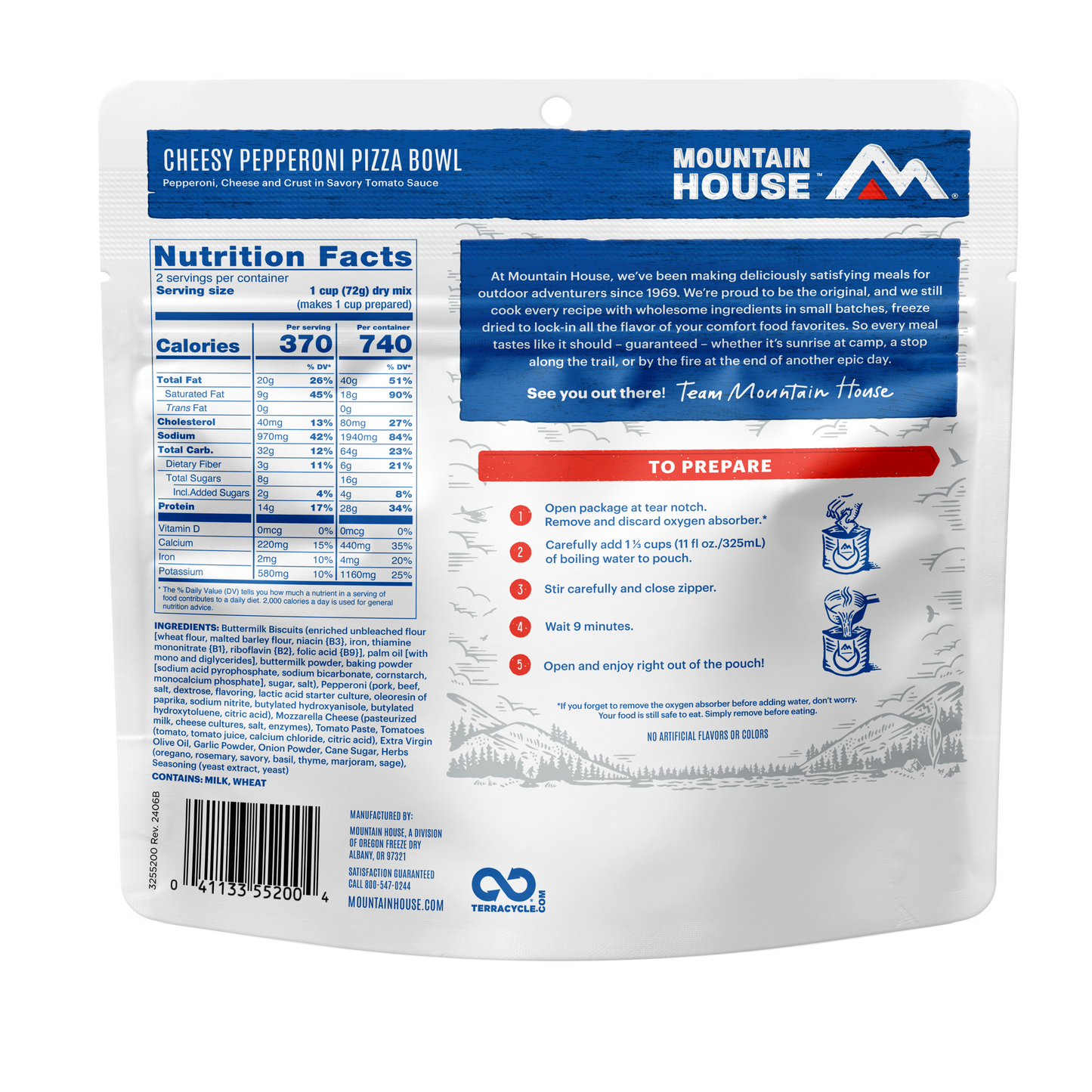 Mountain House Adventure Meal Freeze Dried Food - Entrees