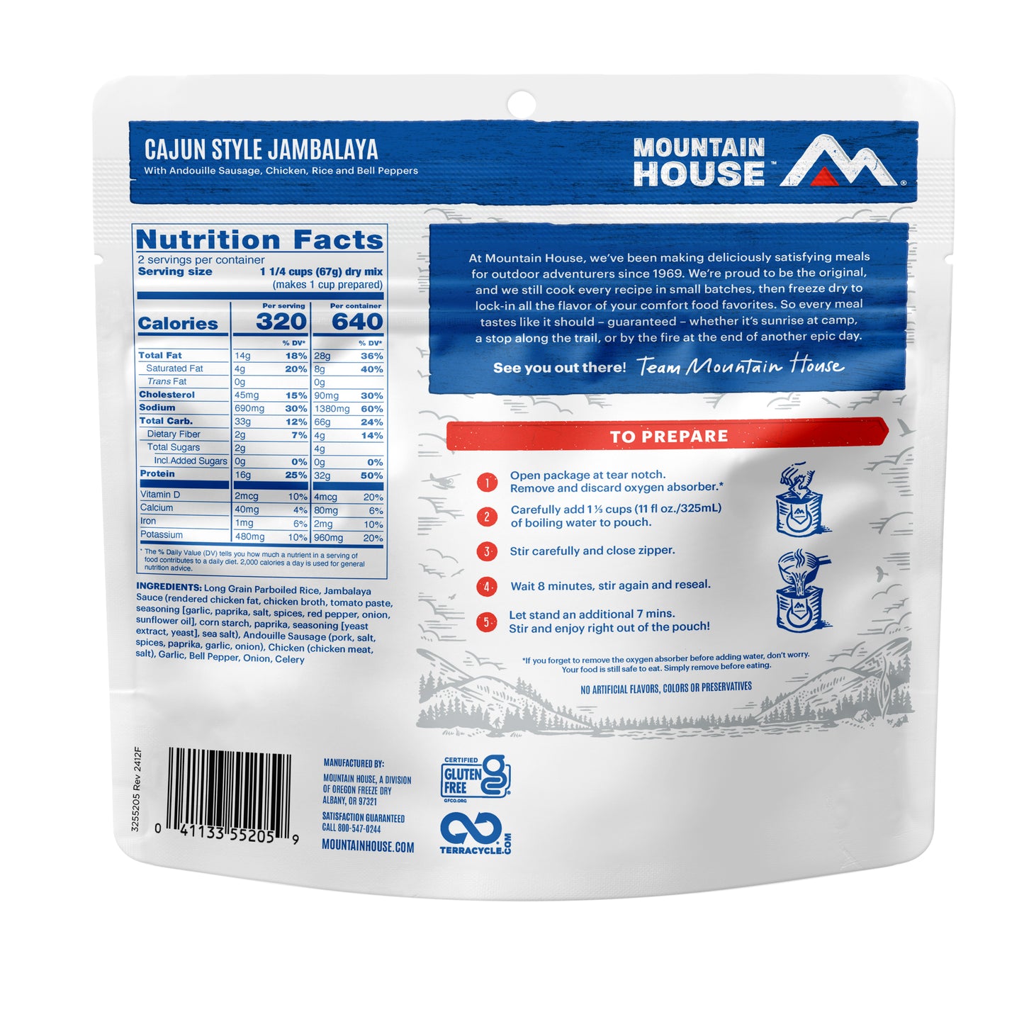 Mountain House Adventure Meal Freeze Dried Food - Entrees