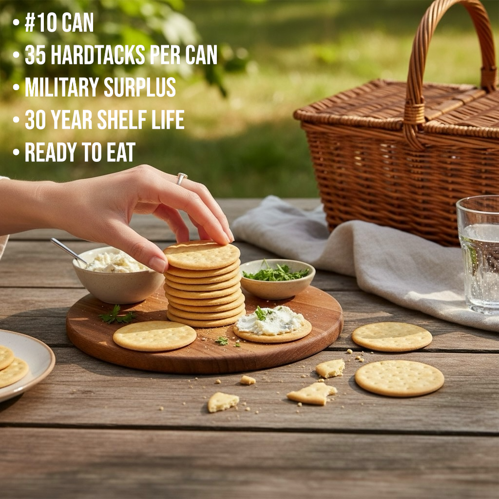 Army Bread Military Surplus Hardtack Army Bread, Ready to Eat (#10 Can)