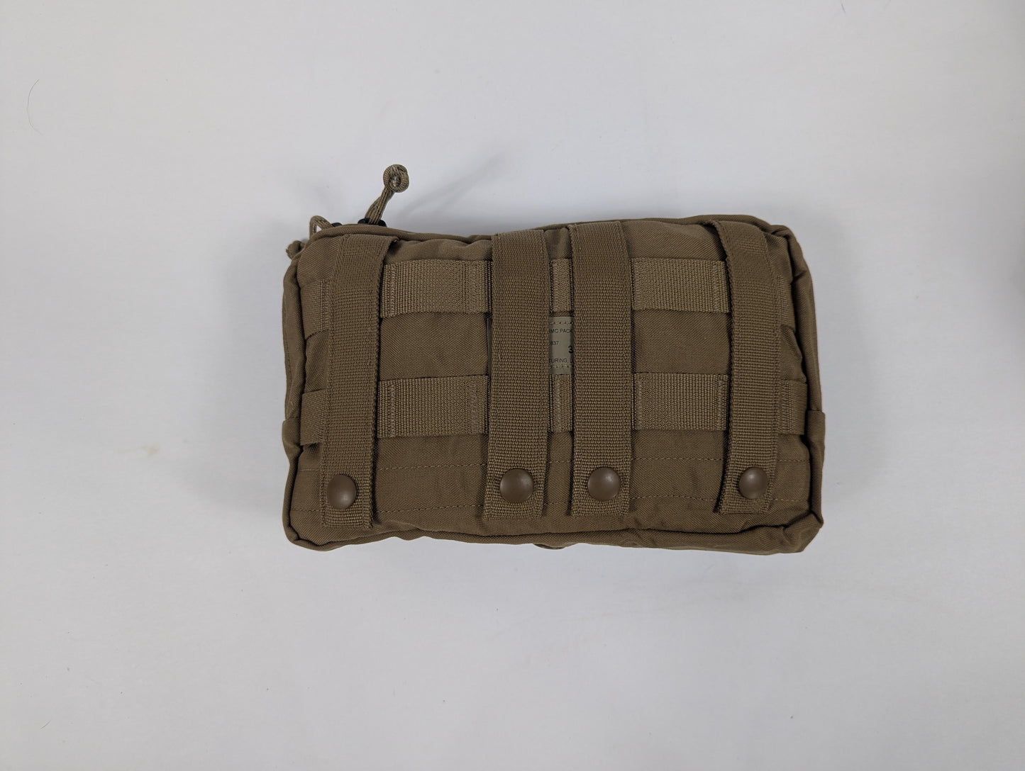 Brown tactical pouch on a white background