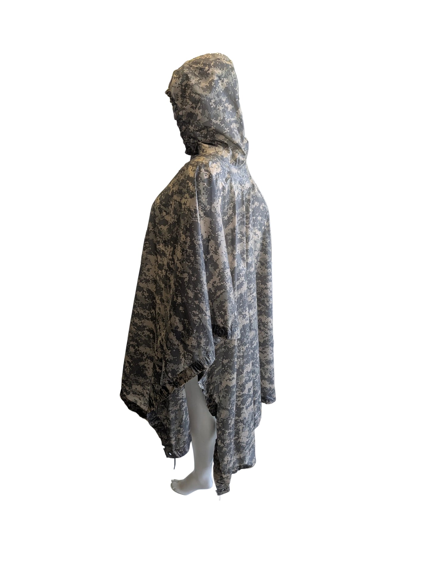 Mannequin wearing a poncho