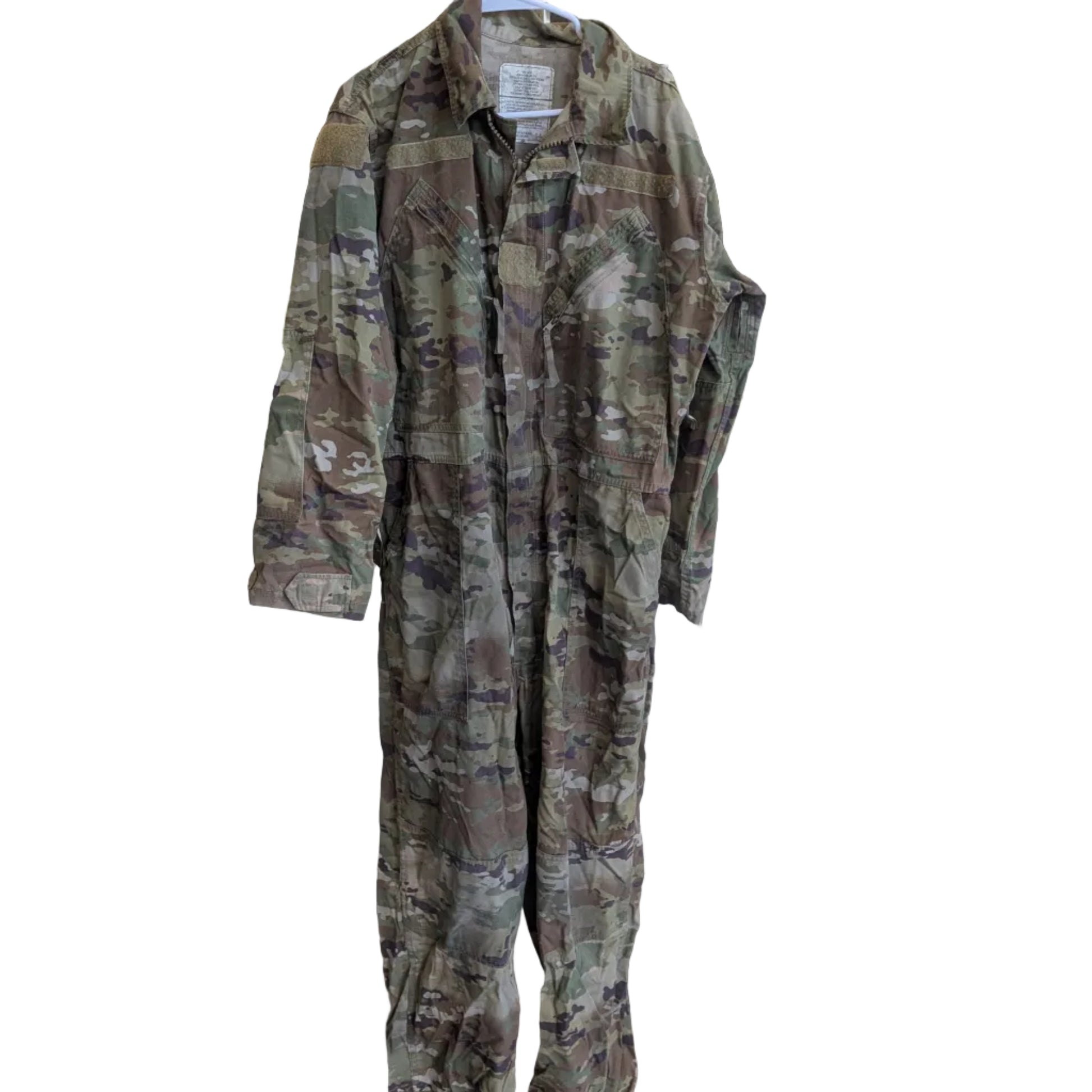 Multicam coveralls on white background