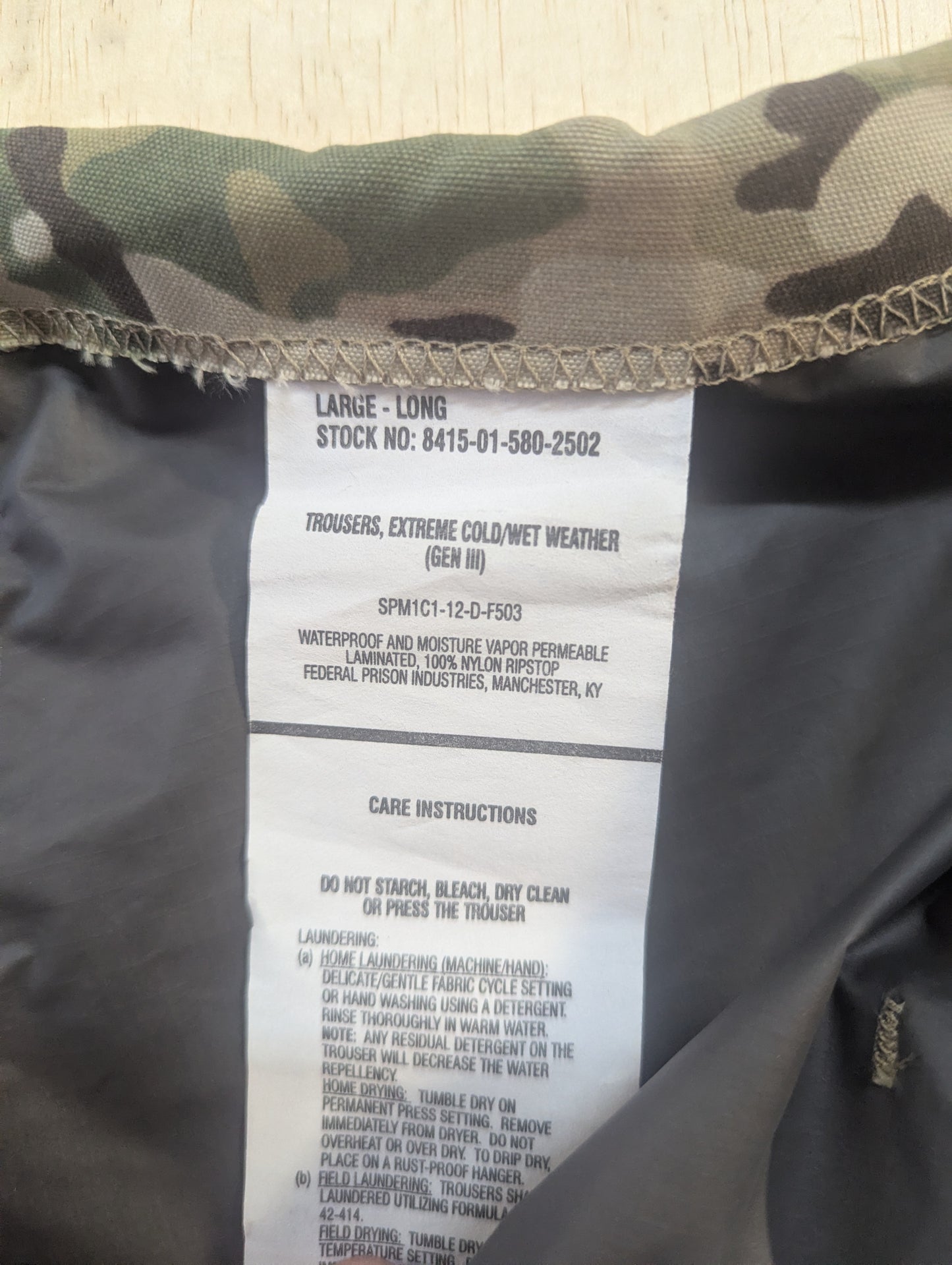 U.S. Military Extreme Cold Wet Weather Trouser - OCP