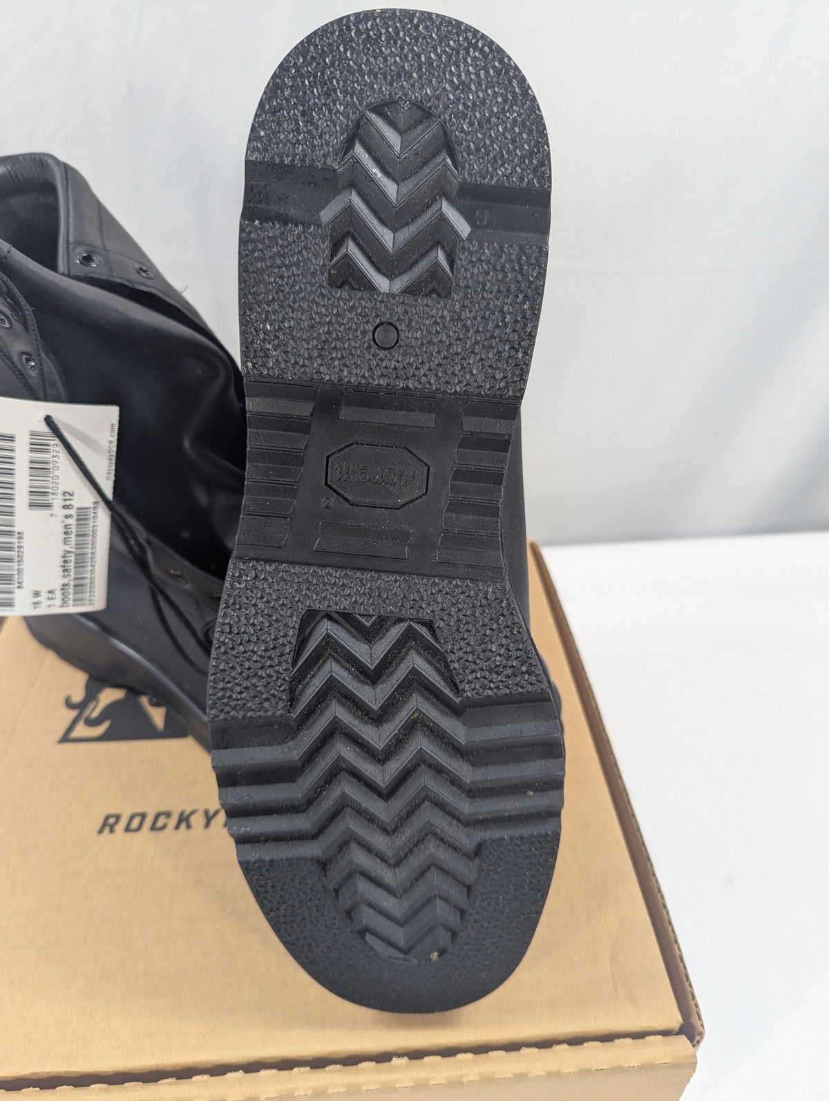 Rocky 812 Men's 8" Leather Safety Boots - Size 16 Wide - New