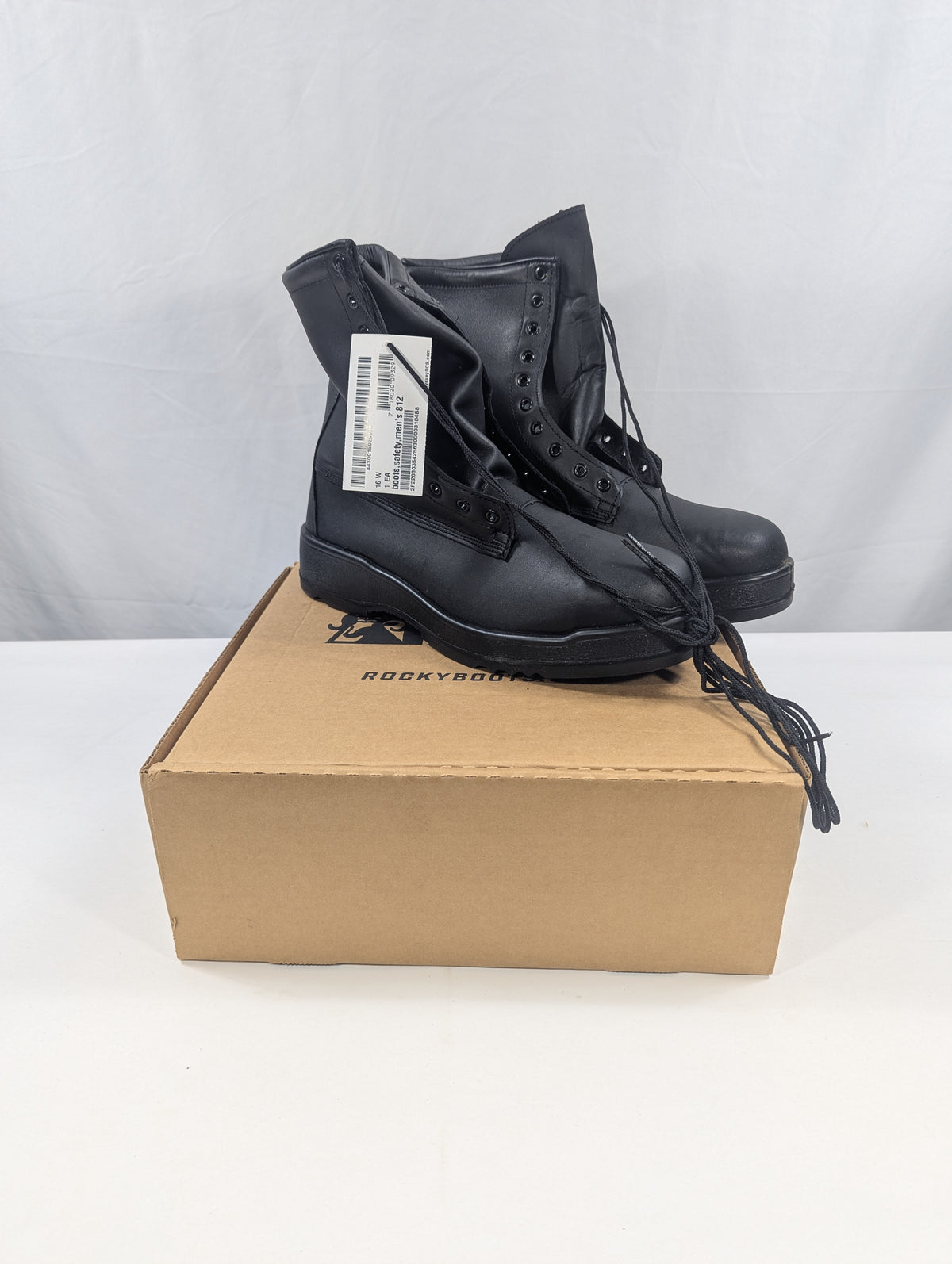 Rocky 812 Men's 8" Leather Safety Boots - Size 16 Wide - New