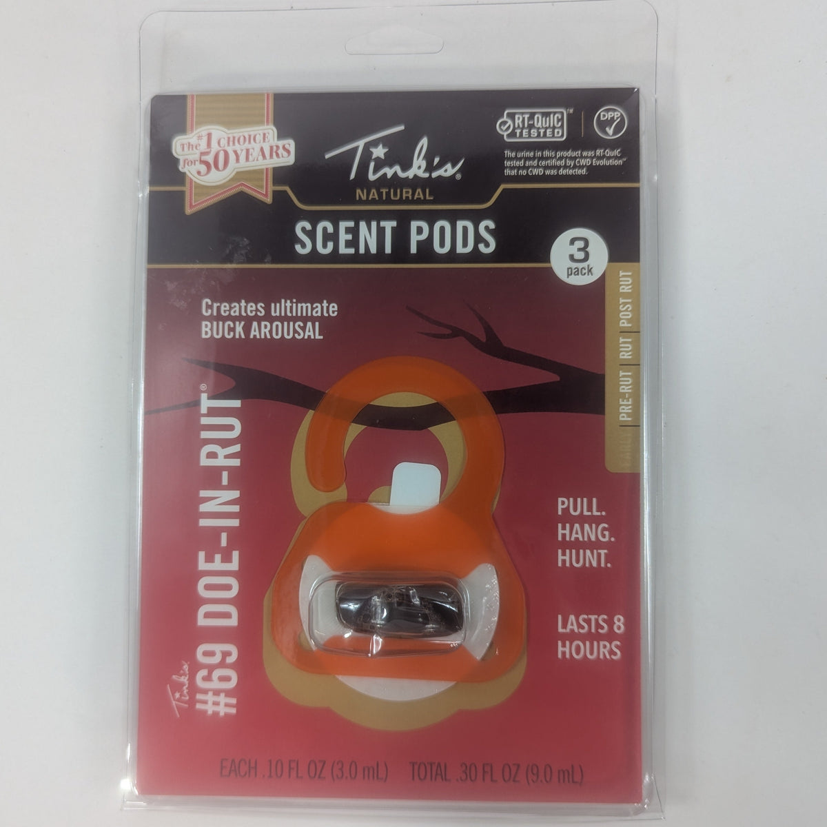 Tink's Natural #69 Doe-In-Rut Scent Pods - 3 Pack Buck Lure