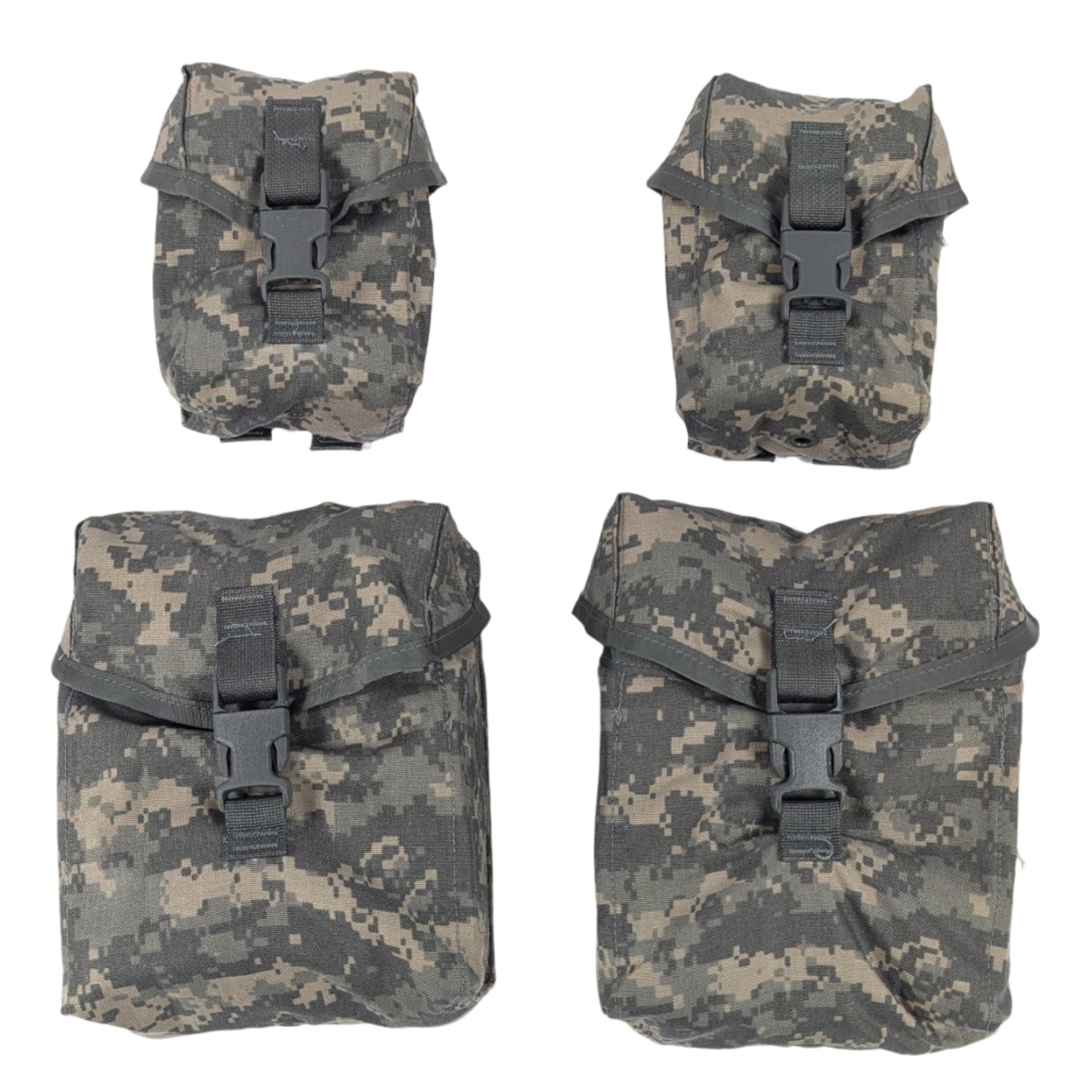 SAW Gunner set of 4 pouches in Universal Camo on a white background
