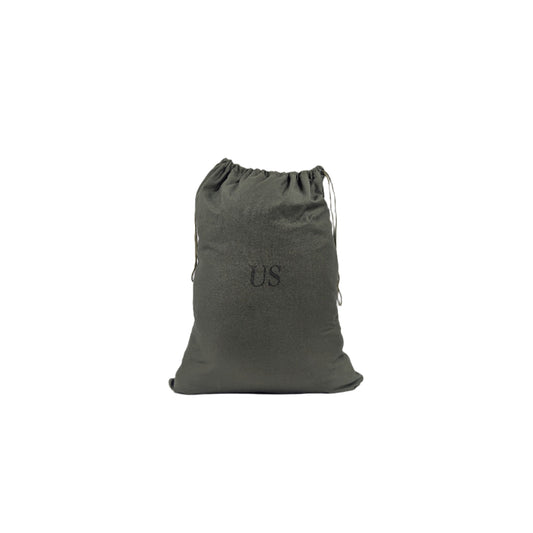  U.S. Military Surplus Green drawstring bag with 'US' branding on a white background 8465-00-530-3692