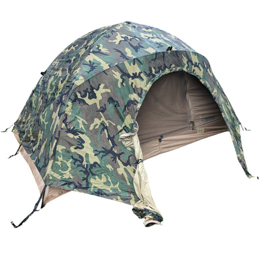 U.S. Military Surplus USMC 2 Man Combat Shelter Woodland Camo 2 Person Camping Tent
