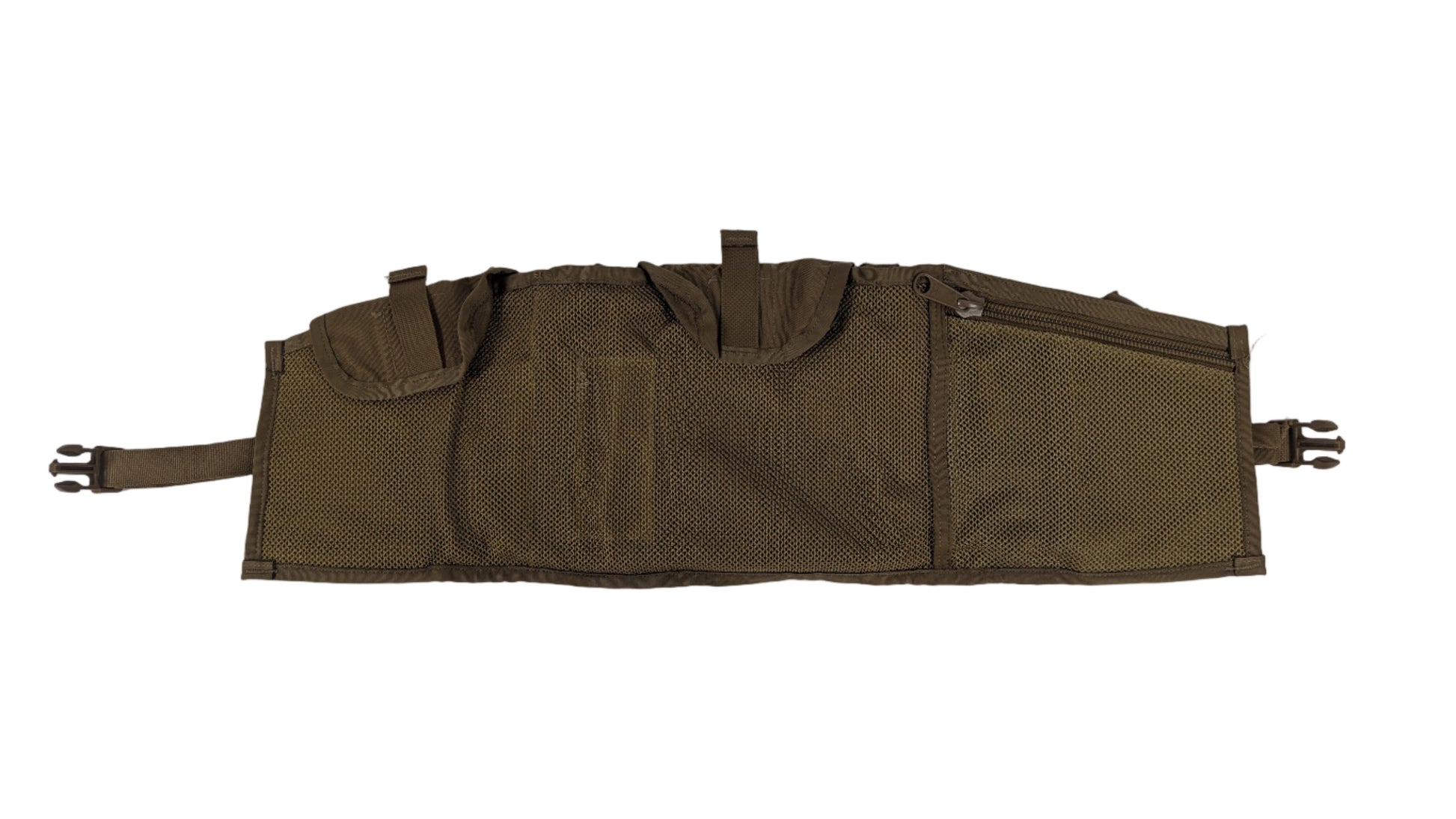 Brown tactical vest on a white background