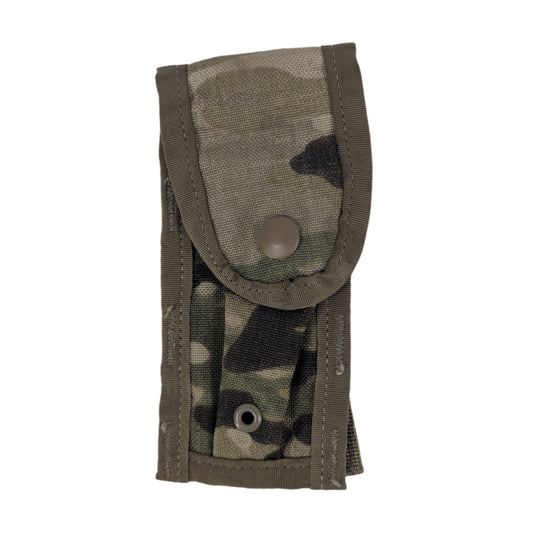 US Military Surplus 9MM Single Mag Pouch Front View on a white background.